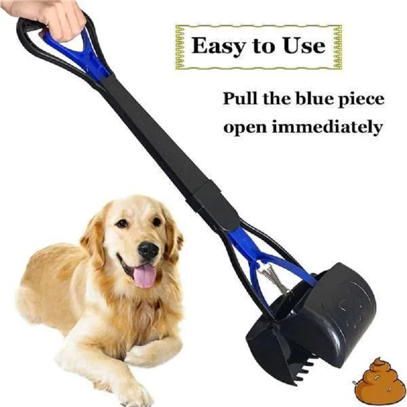 Heavy Duty Pooper Scooper with Long Handle and Clamping Jaw