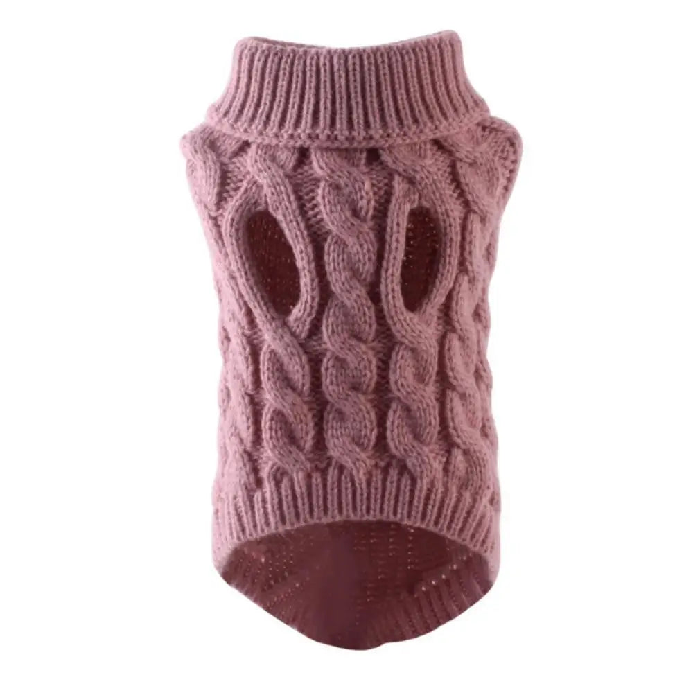 Cable Knit Dog Sweater - Warm Autumn and Winter Pullover