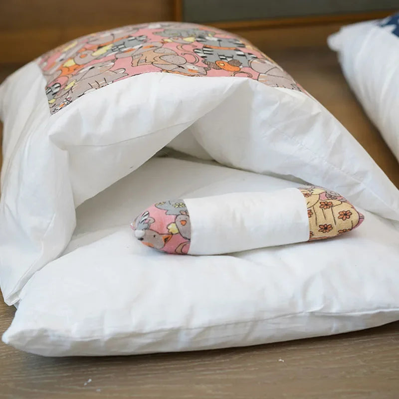 Removable Cat Cave Bed House - Cosy Enclosed Nest for Cats and Dogs