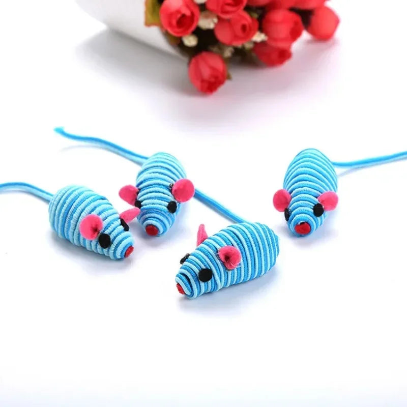 Winding Mouse Cat Toys 3 Pack - Interactive Chase Toys for Kittens