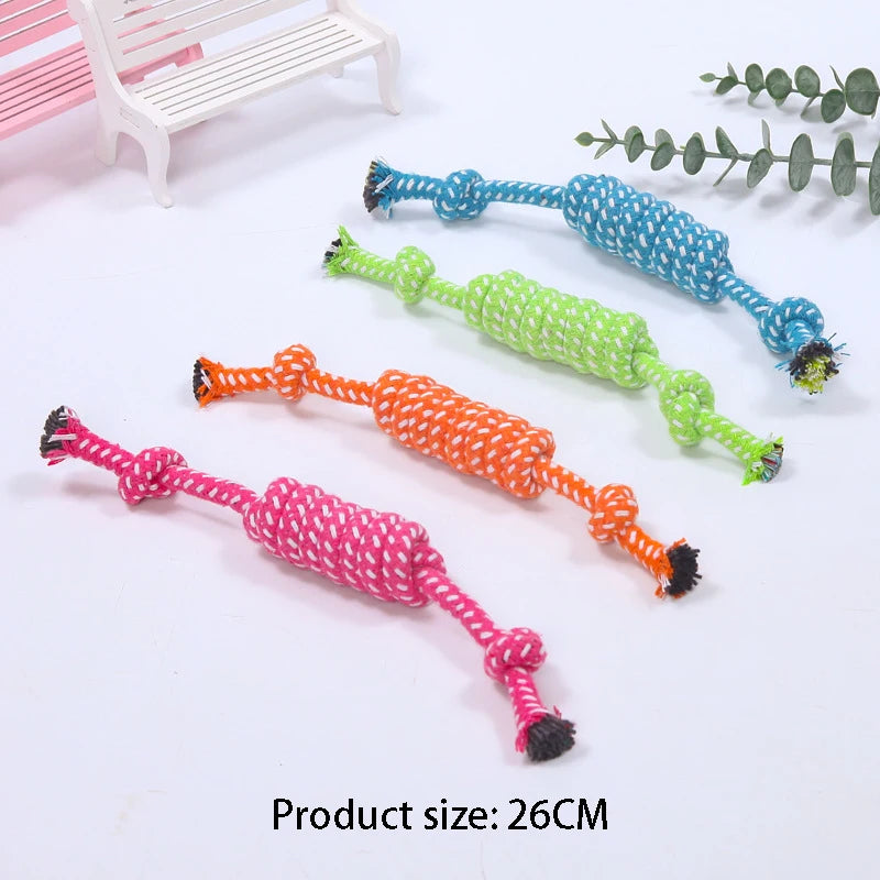 Cotton Rope Dog Ball - Dental Chew and Tug Toy for Puppies and Dogs