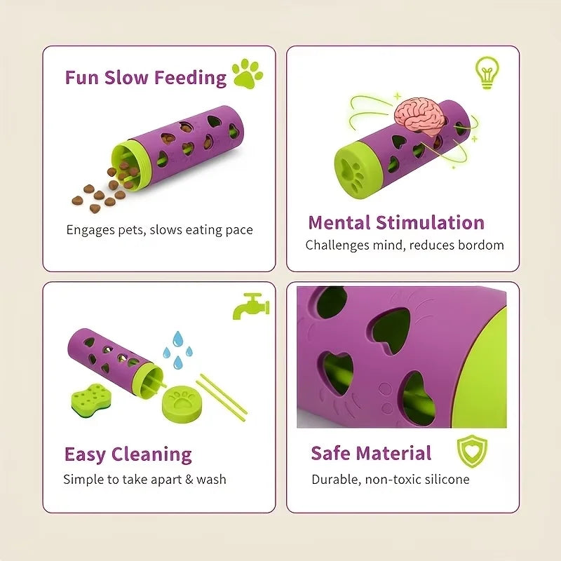 Detachable Treat Dispenser & Slow Feeder Toy for Dogs and Cats