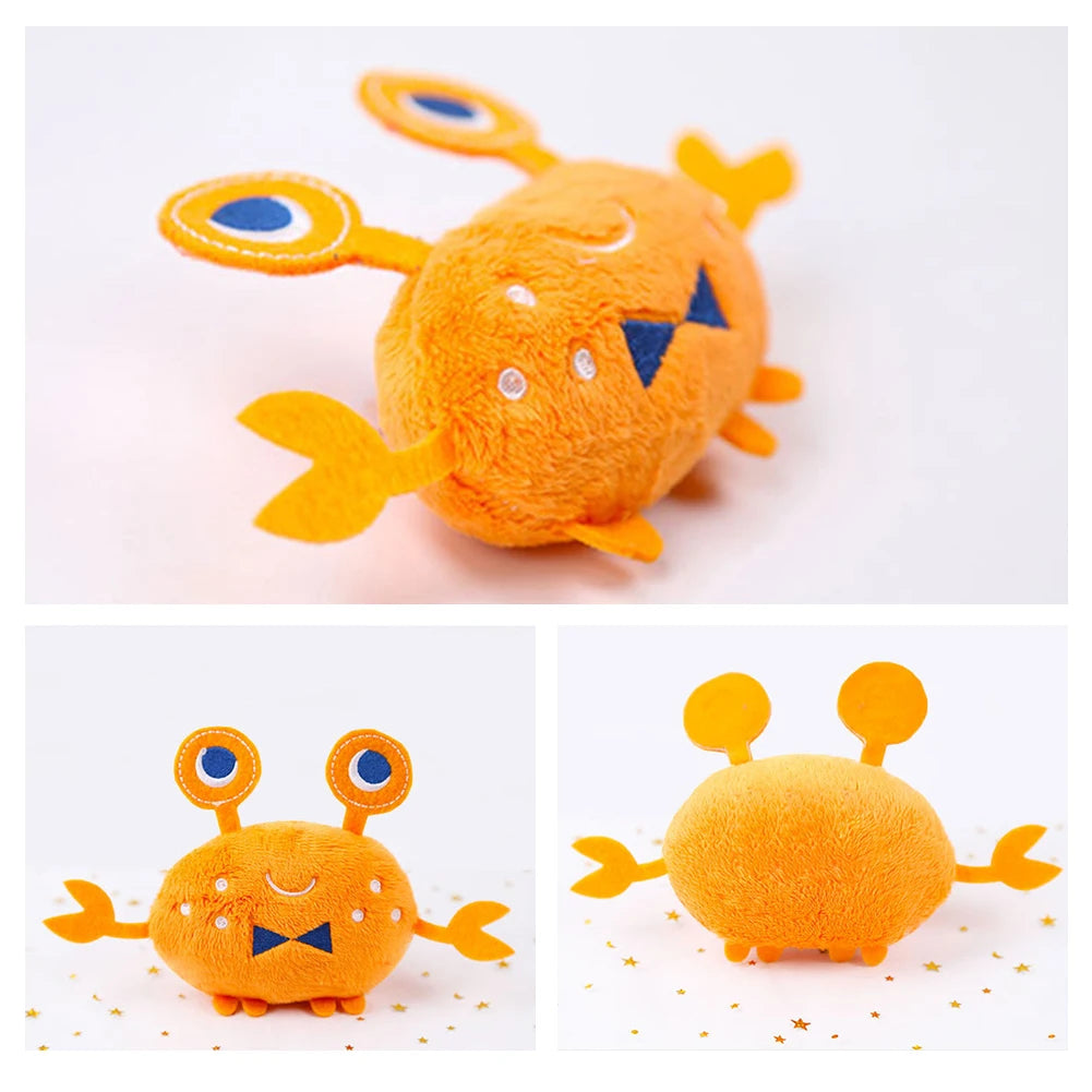 Fruit Plush Dog Toys - Cartoon Squeaky Chews for Dogs and Cats