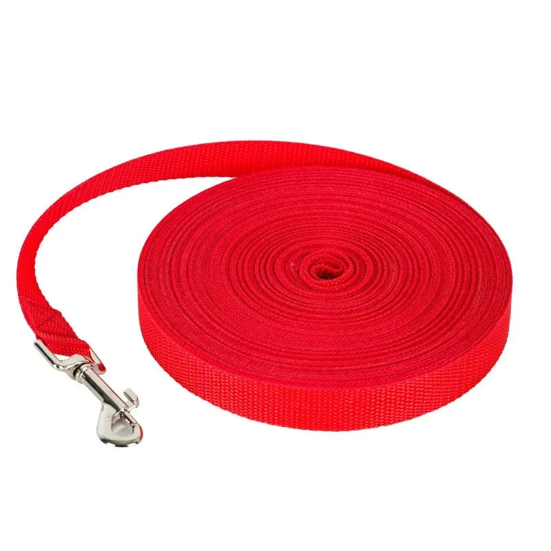 Nylon Long Line Dog Training Leash - 1.5m to 30m Recall Lead