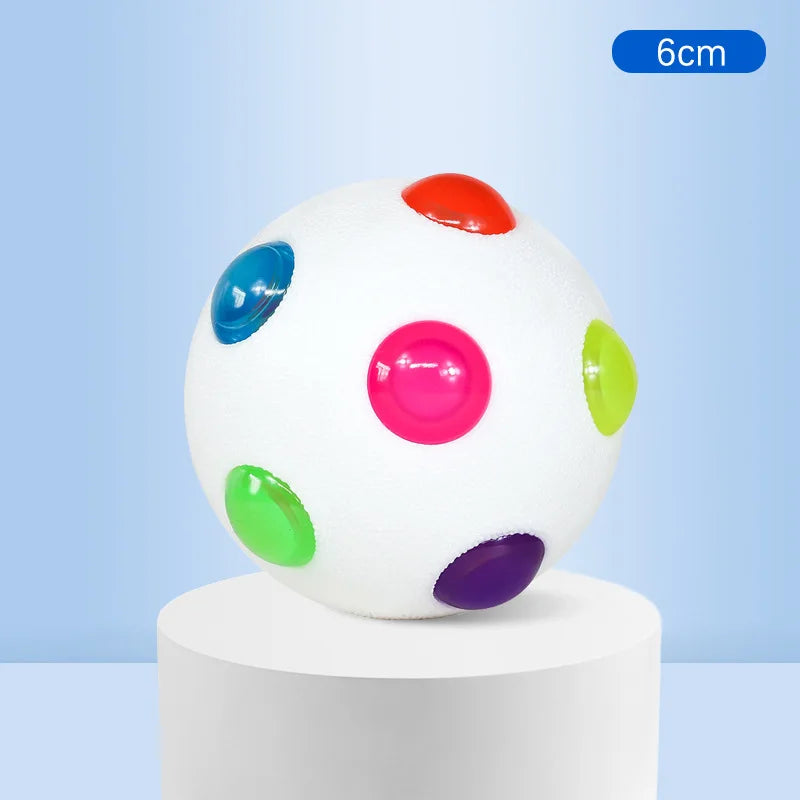 Glowing TPR Dog Ball - Light-Up Bouncy Fetch Toy for Evening Walks