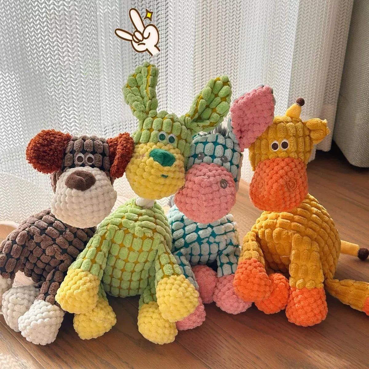 Donkey Plush Dog Toy - Squeaky Teething Toy for Puppies