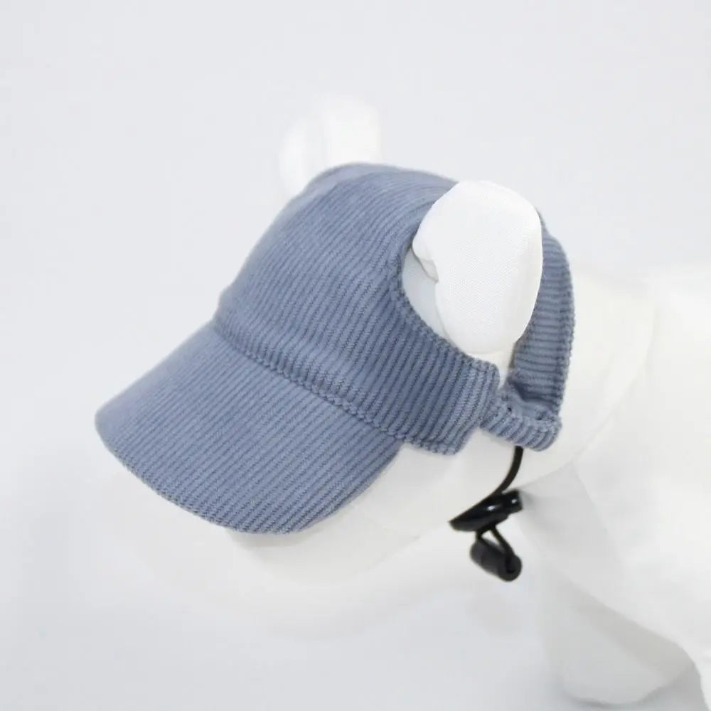 Dog Baseball Cap with Ear Holes - Adjustable Sun Hat for Hiking