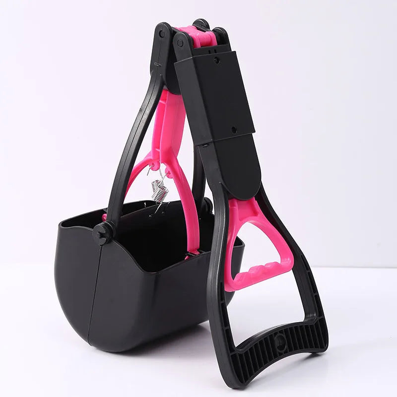 Heavy Duty Pooper Scooper with Long Handle and Clamping Jaw