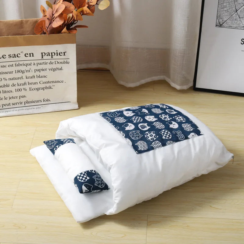 Removable Cat Cave Bed House - Cosy Enclosed Nest for Cats and Dogs