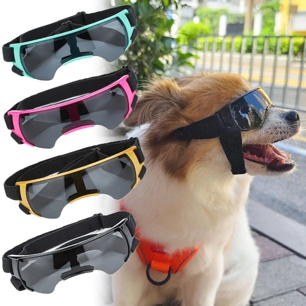 Dog Goggles with UV Protection - Adjustable Strap Sunglasses