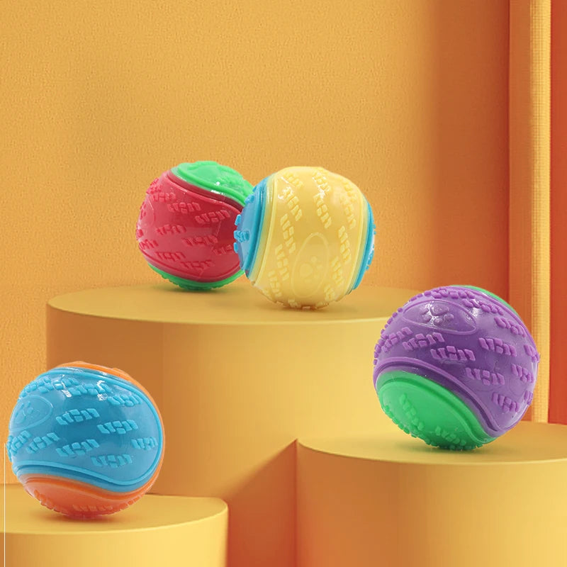 Soft TPR Dog Ball - Squeaky Bite-Resistant Dental Chew Toy