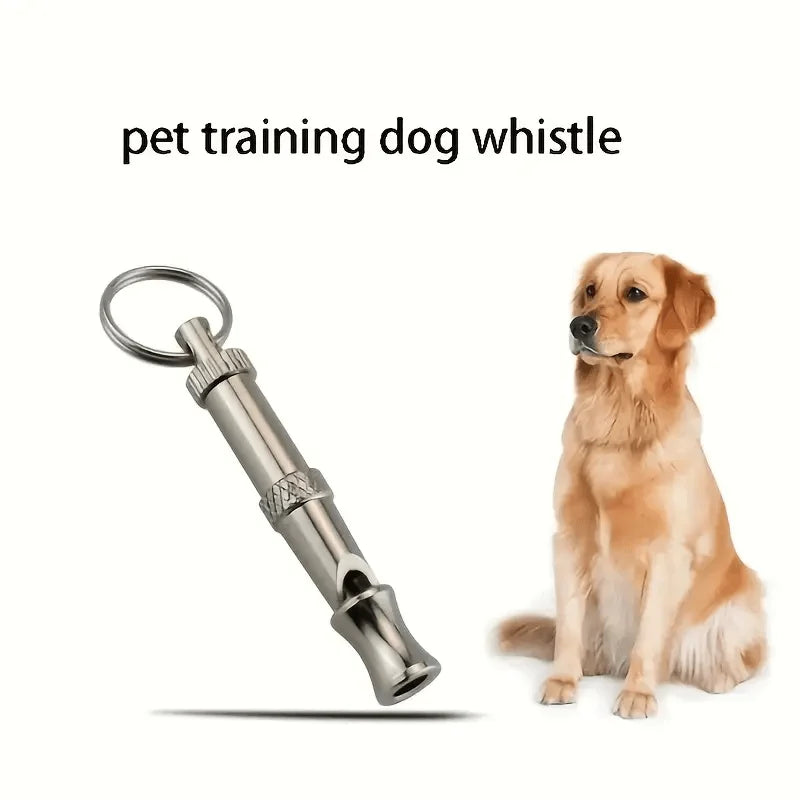 Adjustable Dog Whistle for Recall and Barking - With Keychain