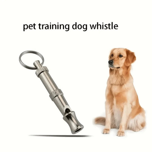Adjustable Dog Whistle for Recall and Barking - With Keychain