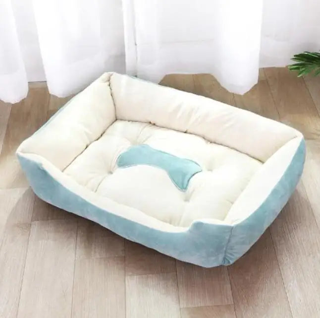 Square Nest Dog Bed - Warm Bolstered Kennel for Small to Plus Size Dogs