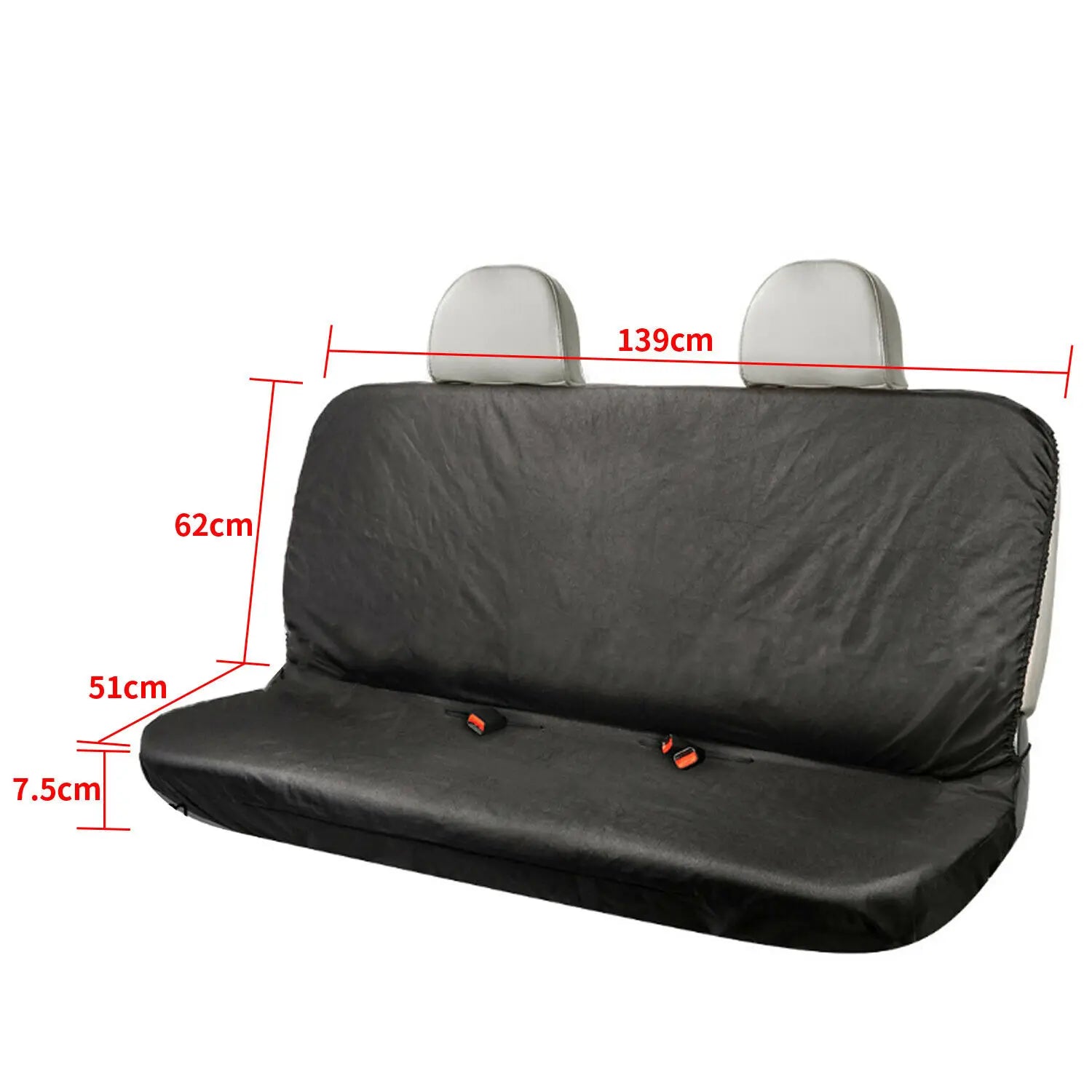 Heavy Duty Waterproof Dog Car Seat Cover - Universal Rear Protector