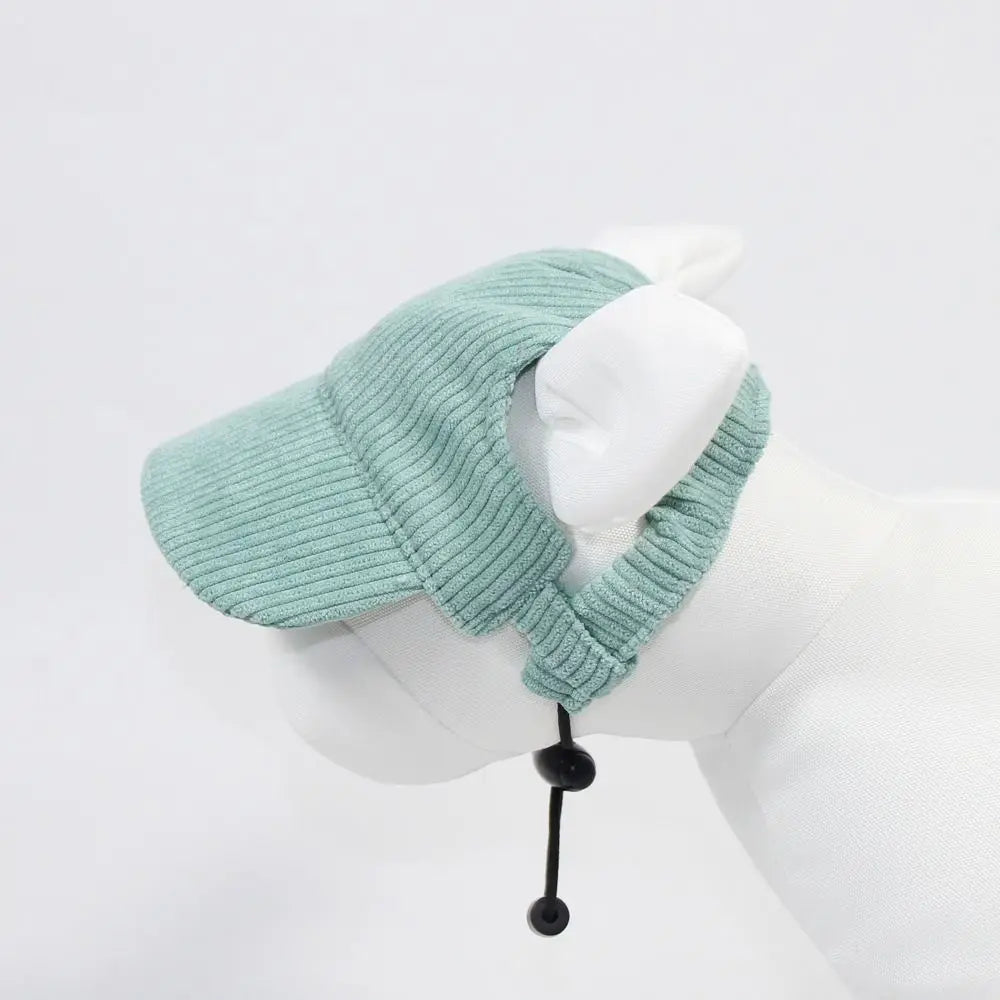 Dog Baseball Cap with Ear Holes - Adjustable Sun Hat for Hiking