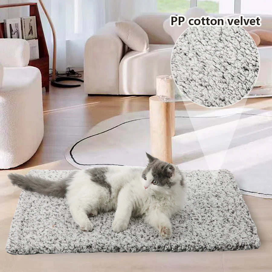 Self-Heating Pet Mat - Thermal Reflective Bed Pad, No Power Needed