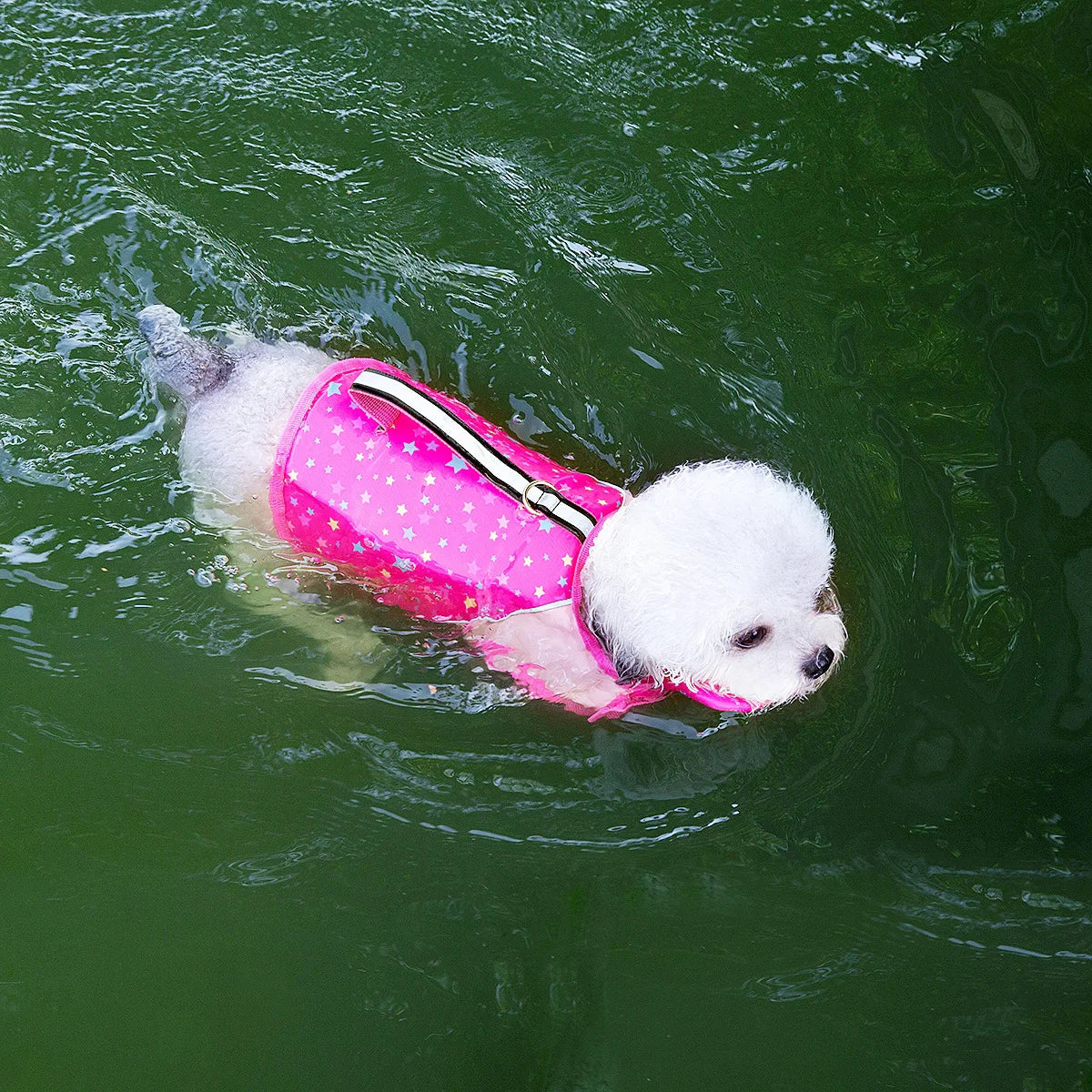 Dog Life Jacket with Removable Front Float - Adjustable Swim Vest