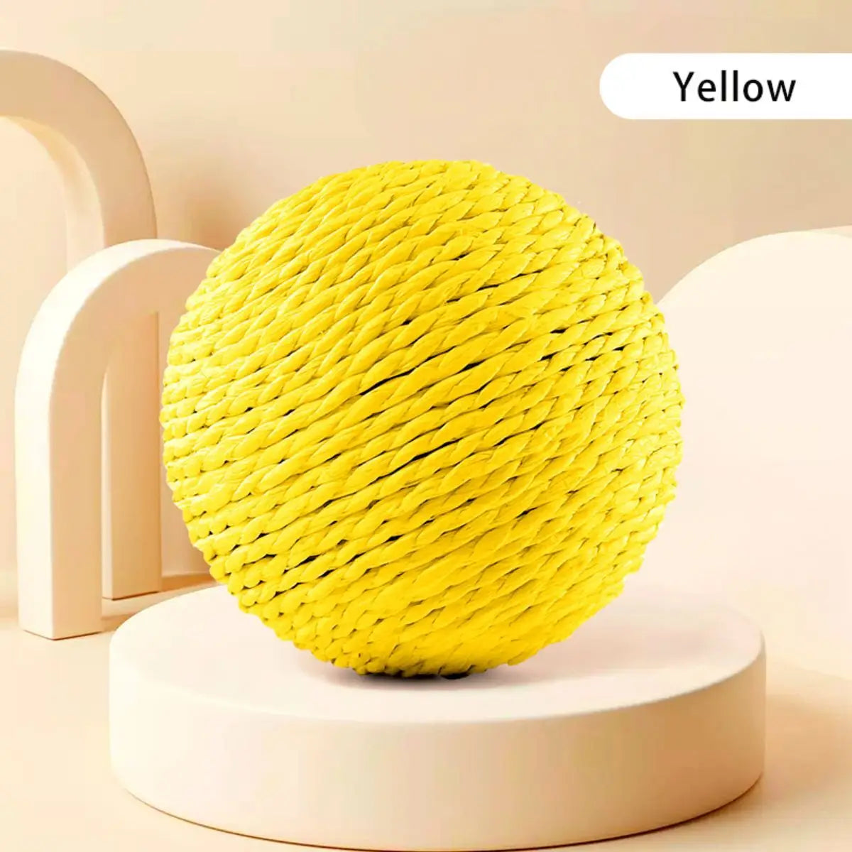 Large Sisal Cat Scratching Ball 10cm - Oversized Claw and Bite Toy