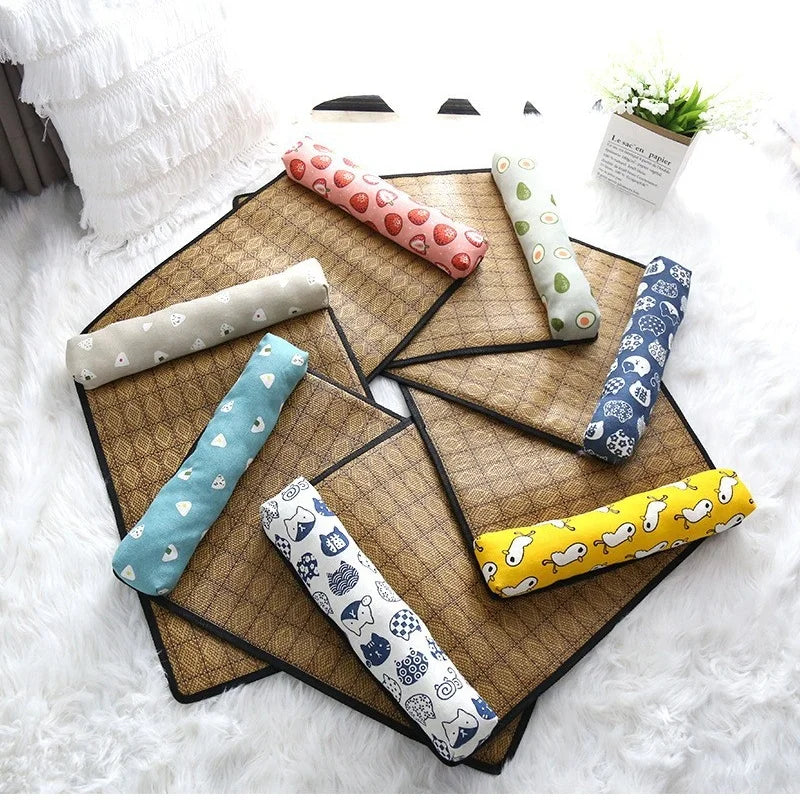 Rattan Cat Cooling Mat - Natural Woven Summer Bed for Cats and Dogs