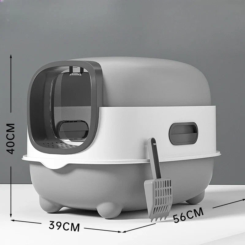 Dome Cat Litter Box - Closed Litter Tray with Scoop, 40x39x56cm