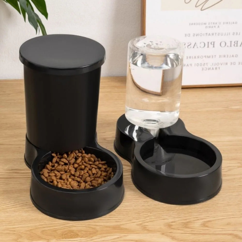 800mL Automatic Pet Feeder Set - Food Bowl and Water Dispenser