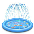 Dog Splash Pad & Sprinkler Pool - Inflatable Summer Cooling Mat