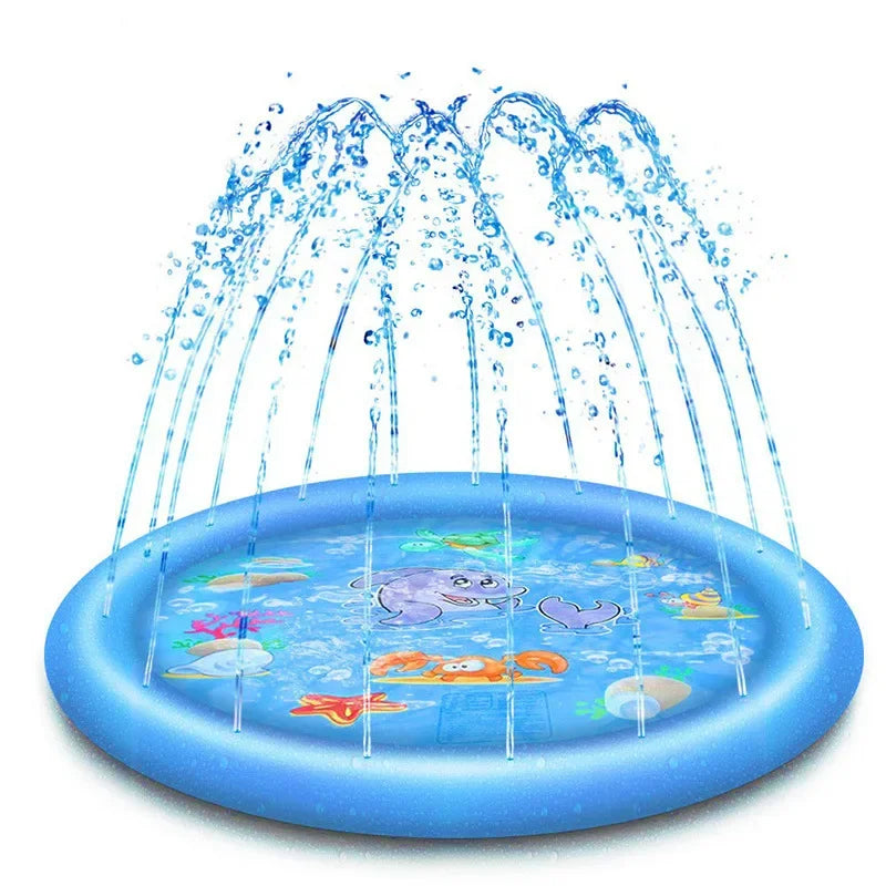 Dog Splash Pad & Sprinkler Pool - Inflatable Summer Cooling Mat