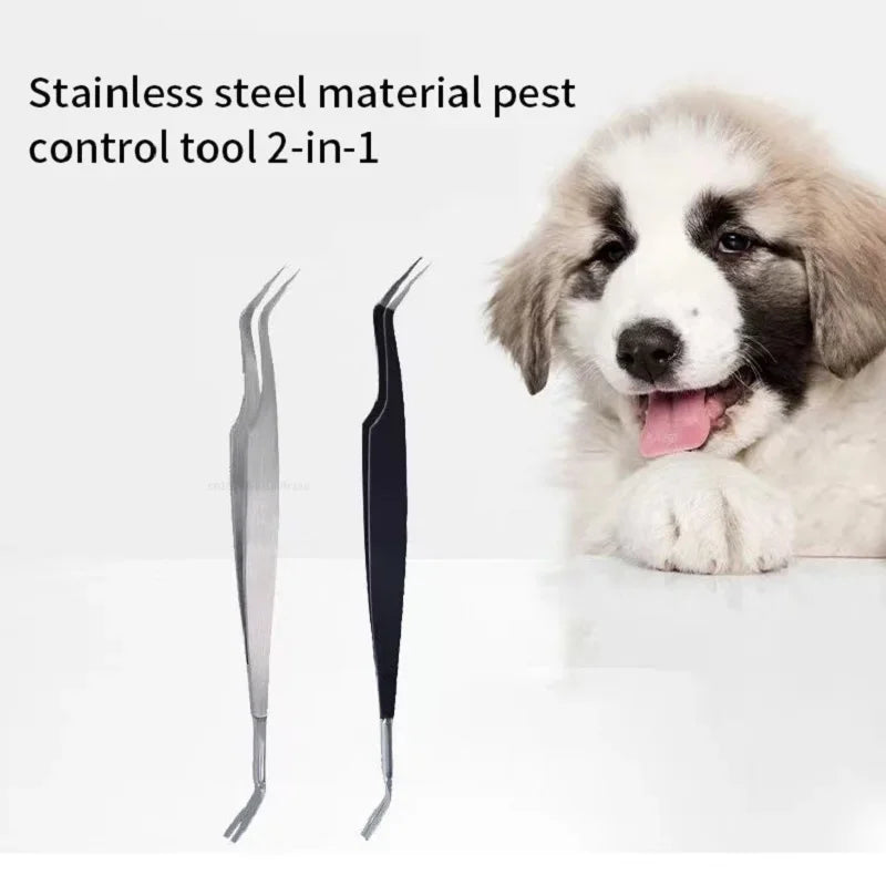 2-in-1 Tick Remover Tool - Professional Tweezers for Pets and People