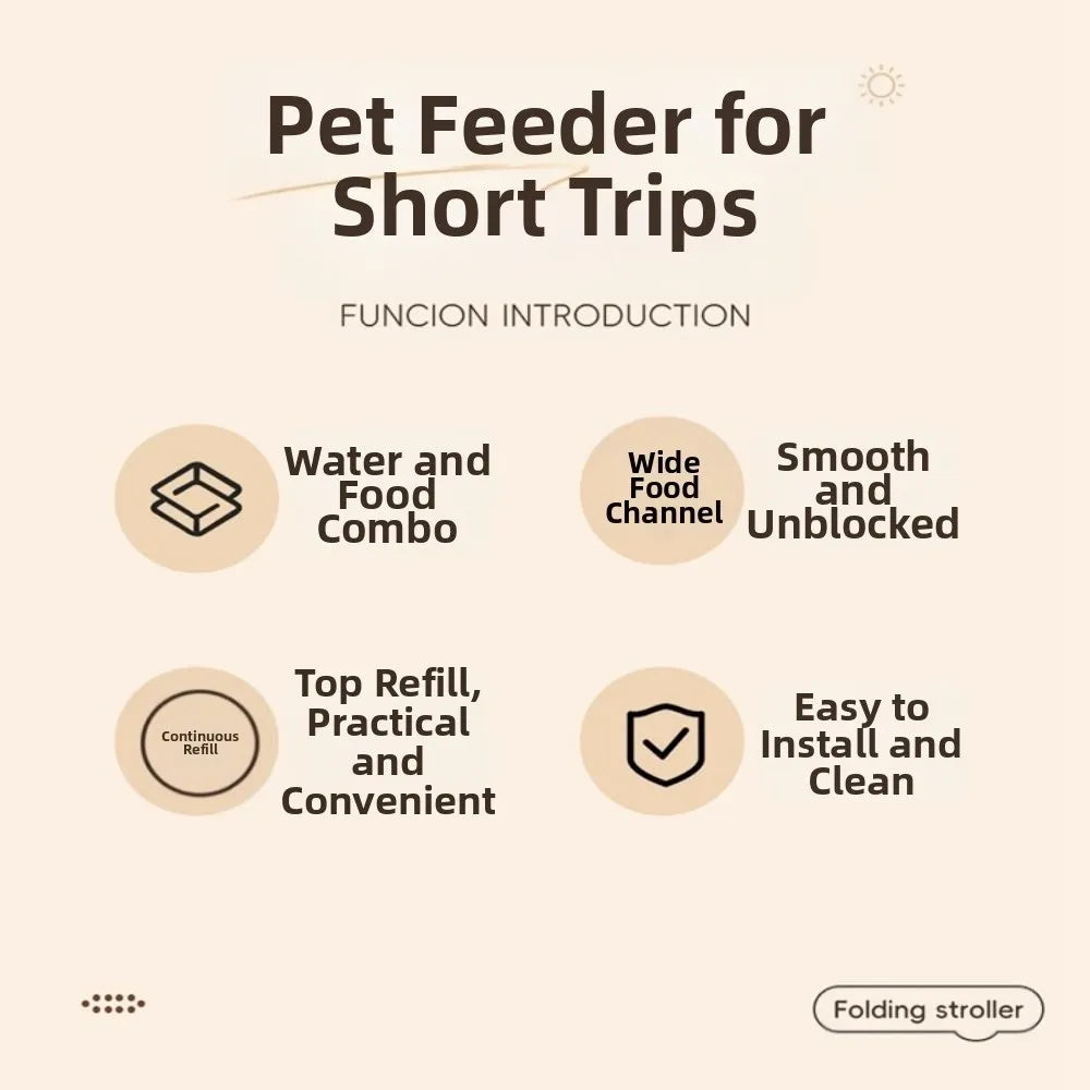 800mL Automatic Pet Feeder Set - Food Bowl and Water Dispenser
