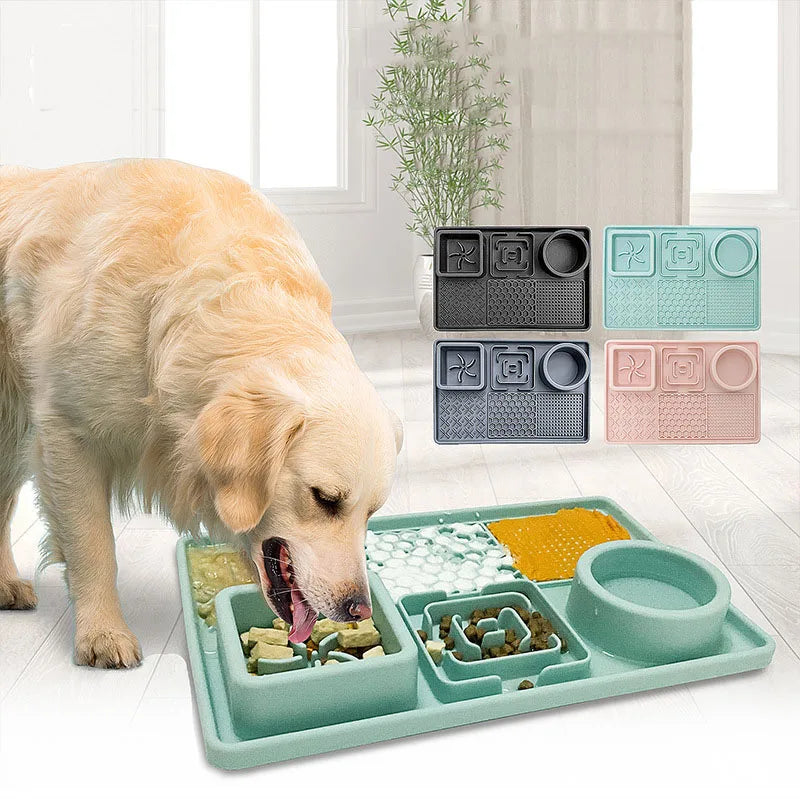 Calming Licking Mat & Slow Feeder for Dogs and Cats