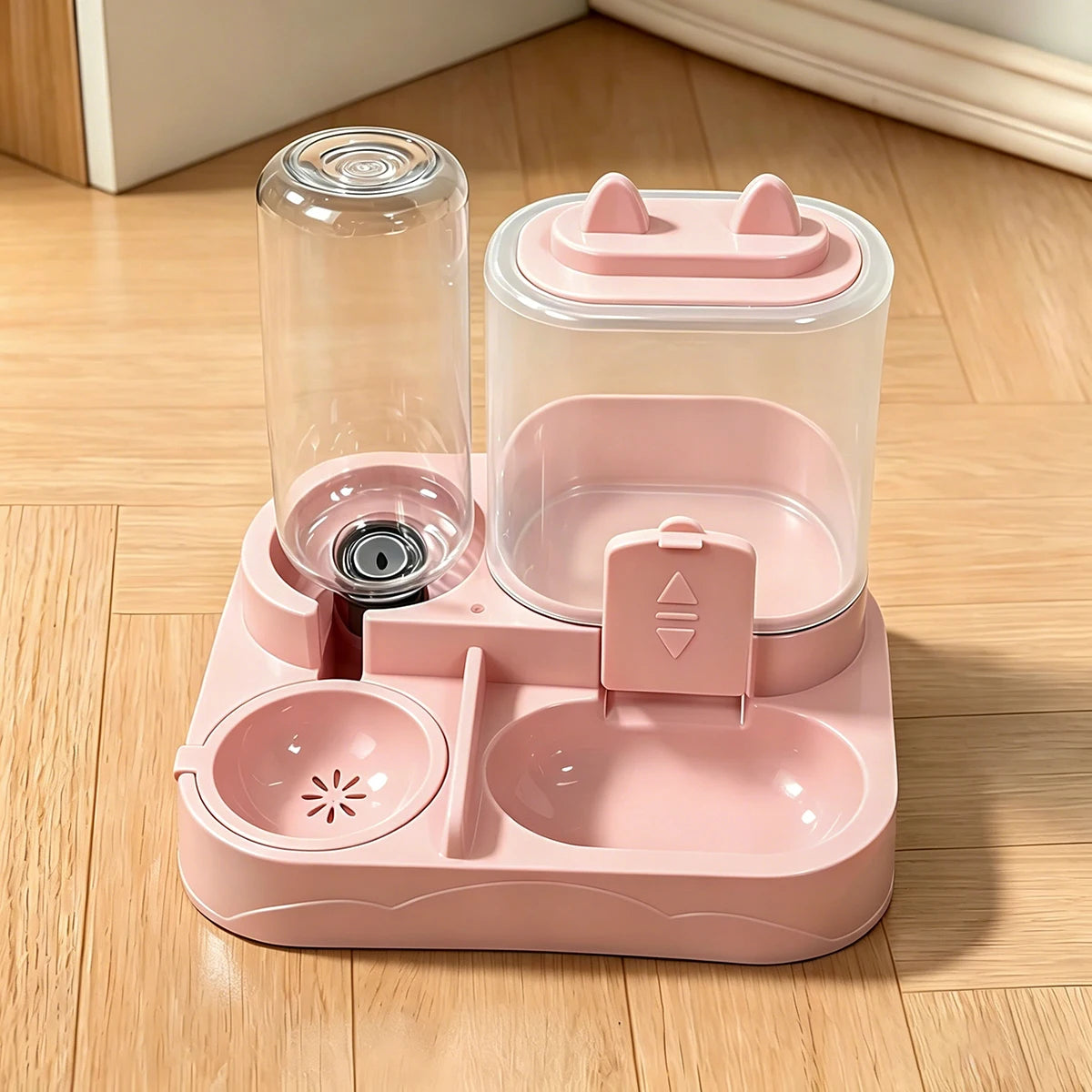 2-in-1 Pet Feeder and Water Dispenser - Large Gravity Travel Station