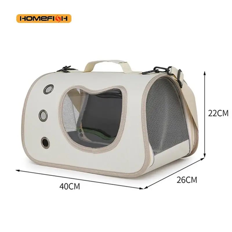 Foldable Pet Shoulder Carrier - Breathable Bag for Cats and Small Dogs