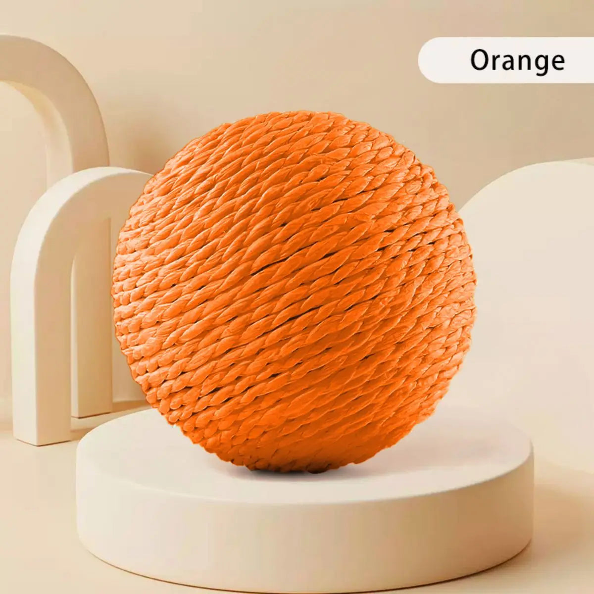 Large Sisal Cat Scratching Ball 10cm - Oversized Claw and Bite Toy