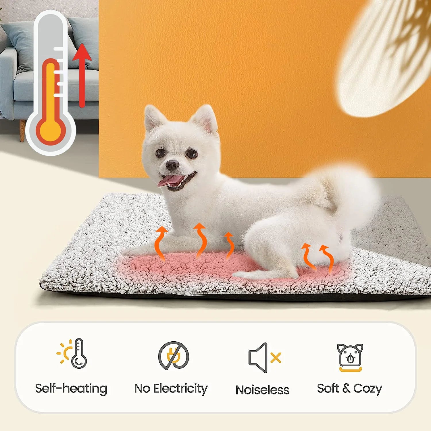 Self-Heating Pet Mat - Thermal Reflective Bed Pad, No Power Needed