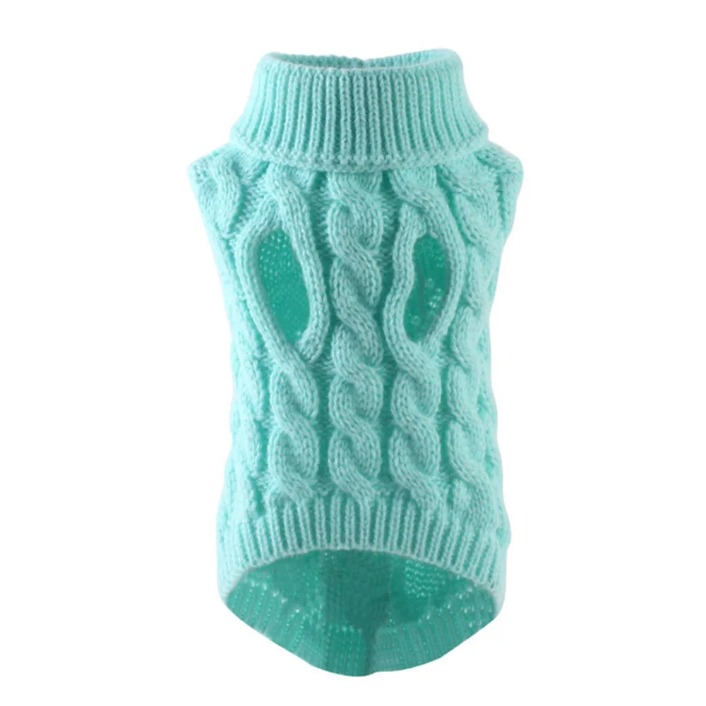 Cable Knit Dog Sweater - Warm Autumn and Winter Pullover