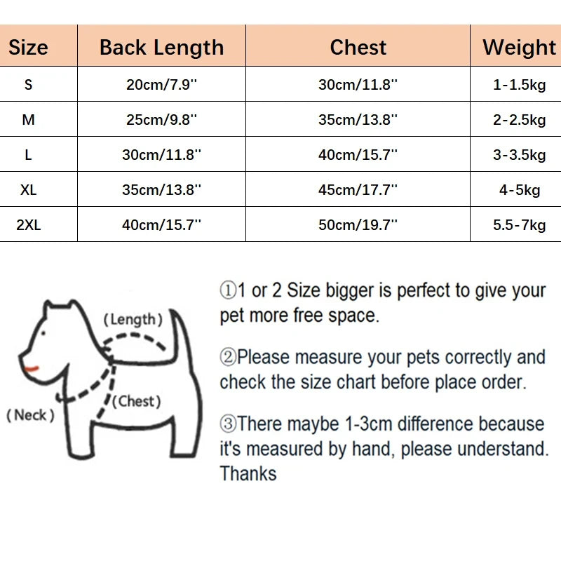 Soft Fleece Dog Coat - Warm Winter Jacket for Small Dogs and Cats