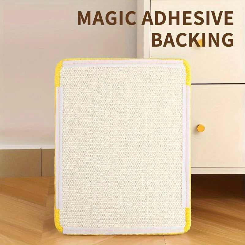 Wall Mounted Sisal Scratching Board - Space-Saving No-Mess Cat Mat