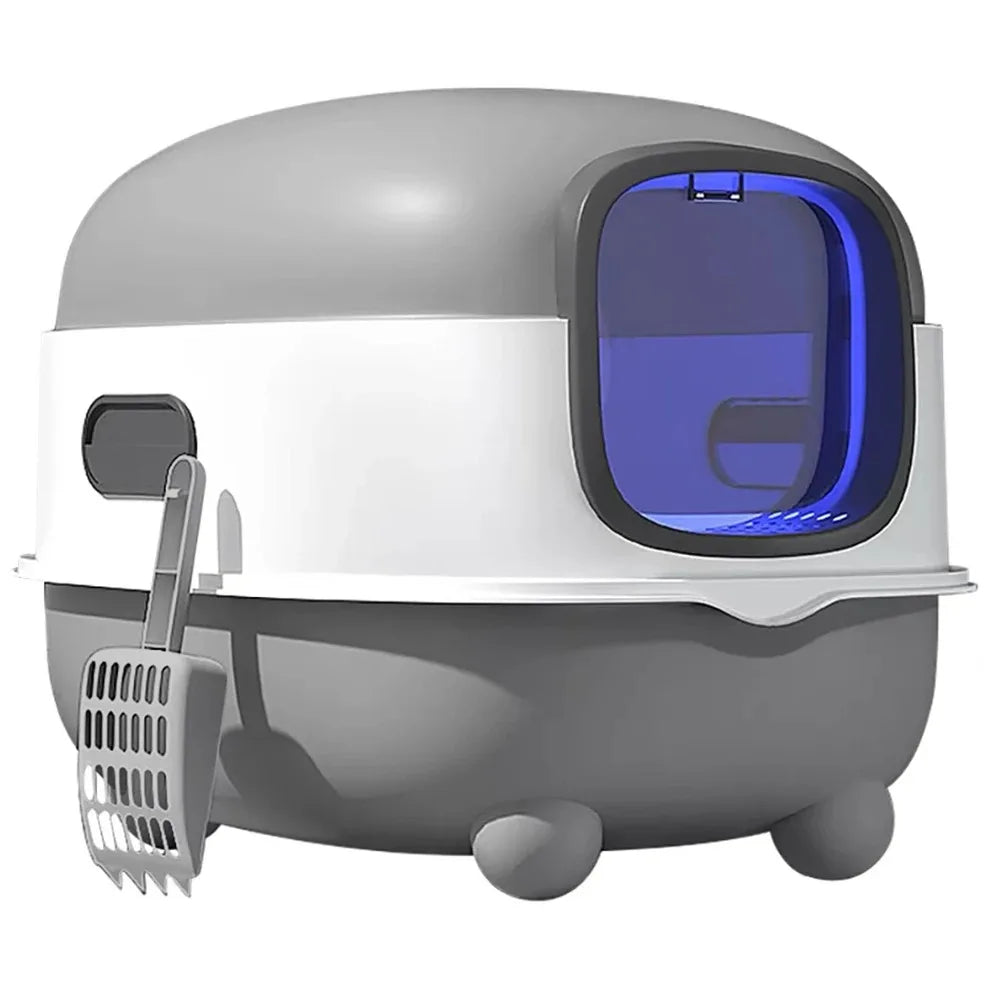 Dome Cat Litter Box - Closed Litter Tray with Scoop, 40x39x56cm