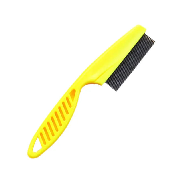 Stainless Steel Flea Comb - Fine Tooth Shedding Comb for Cats and Dogs