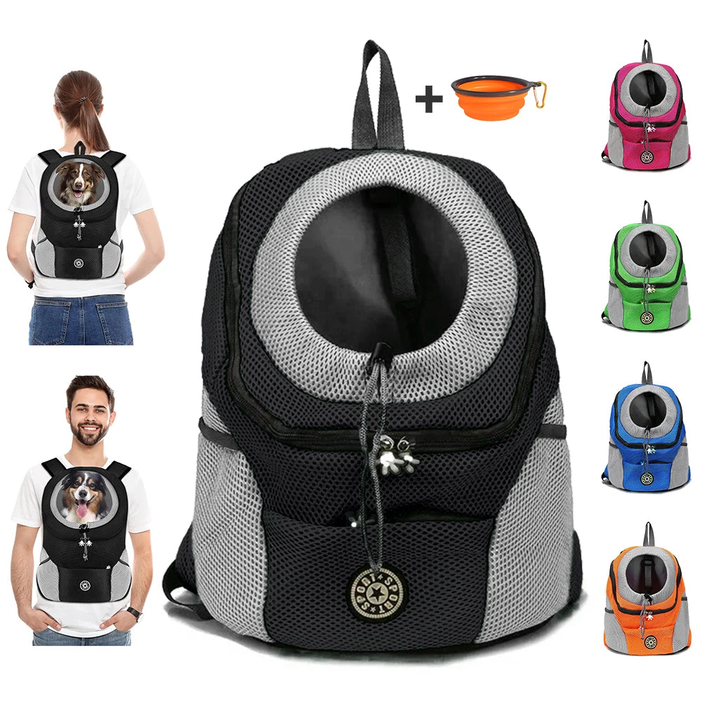 Breathable Mesh Dog Carrier Backpack - Camo Travel Pack for Small Pets