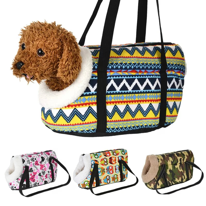 Soft Pet Sling Carrier - Cosy Travel Bag for Chihuahuas and Pugs