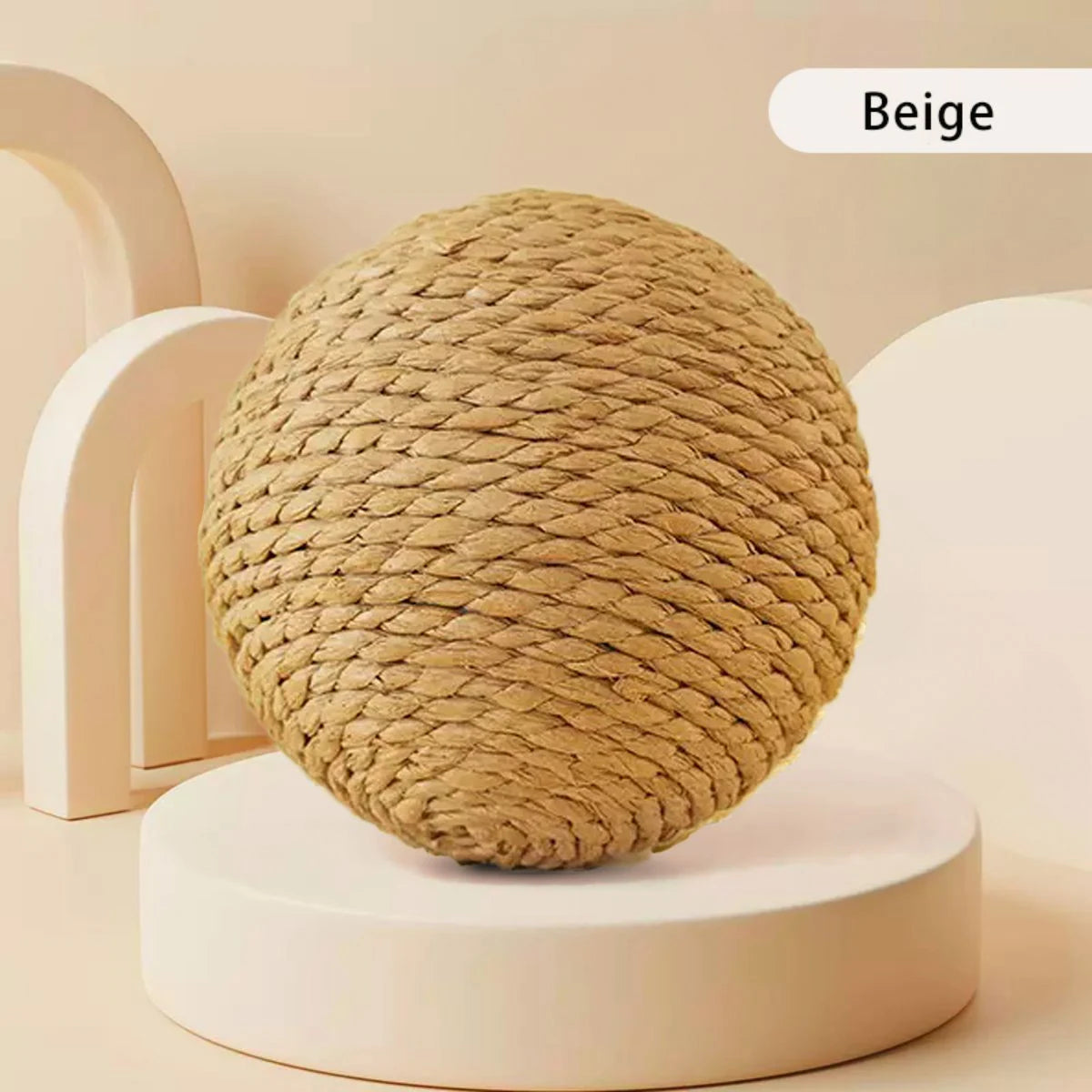 Large Sisal Cat Scratching Ball 10cm - Oversized Claw and Bite Toy