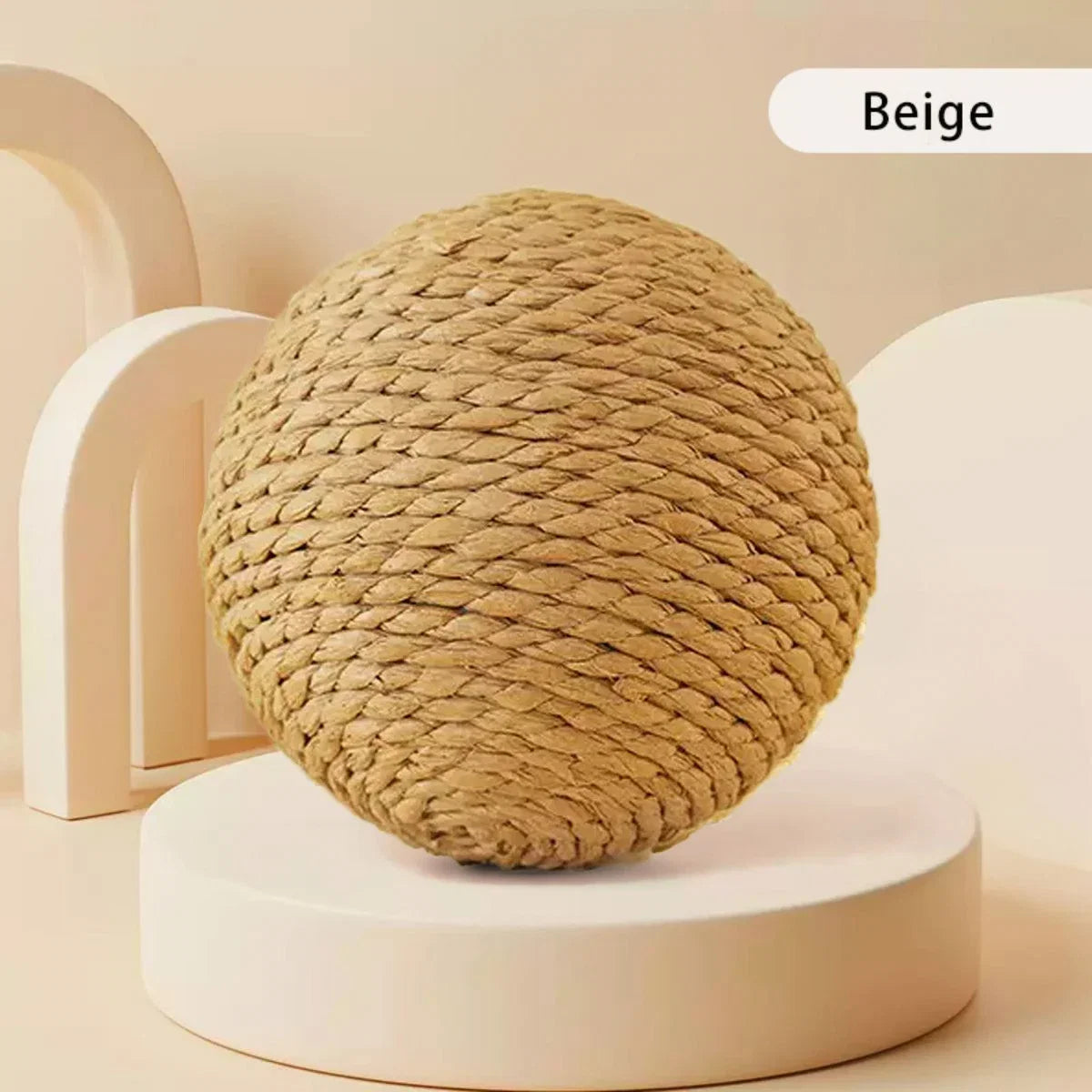 Large Sisal Cat Scratching Ball 10cm - Oversized Claw and Bite Toy