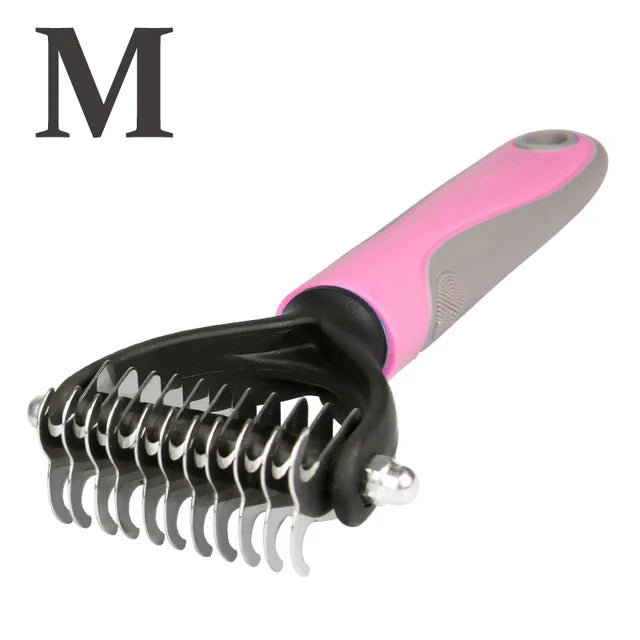 Professional Dog Grooming Brush - Deshedding Comb for Thick Coats