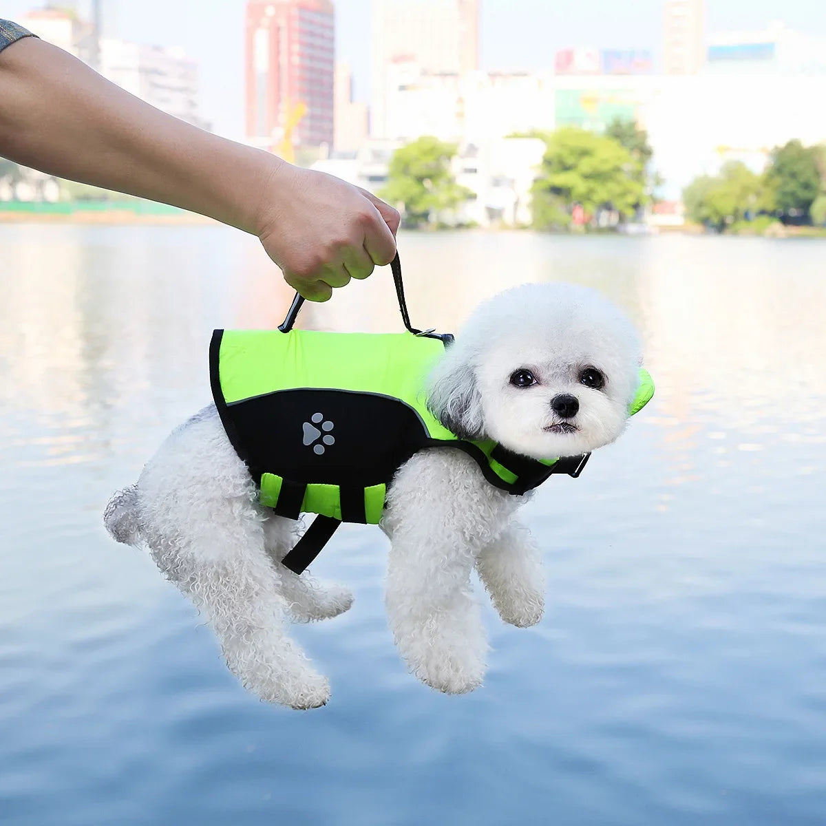 Dog Life Jacket with Removable Front Float - Adjustable Swim Vest