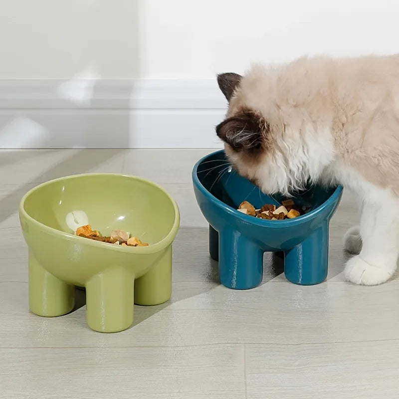 Elevated Cat Bowl with Stand - Neck-Friendly Raised Feeding Dish