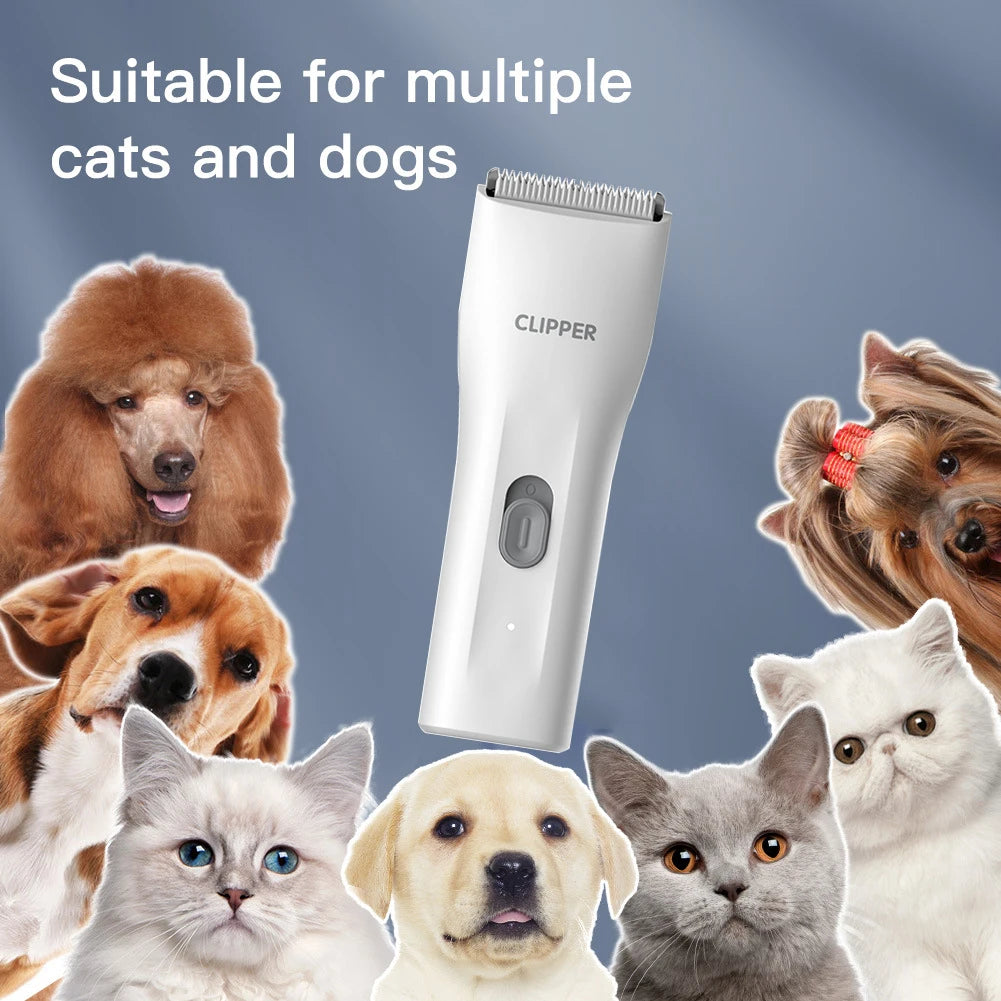 Dog Grooming Clipper - USB Rechargeable Waterproof Pet Trimmer