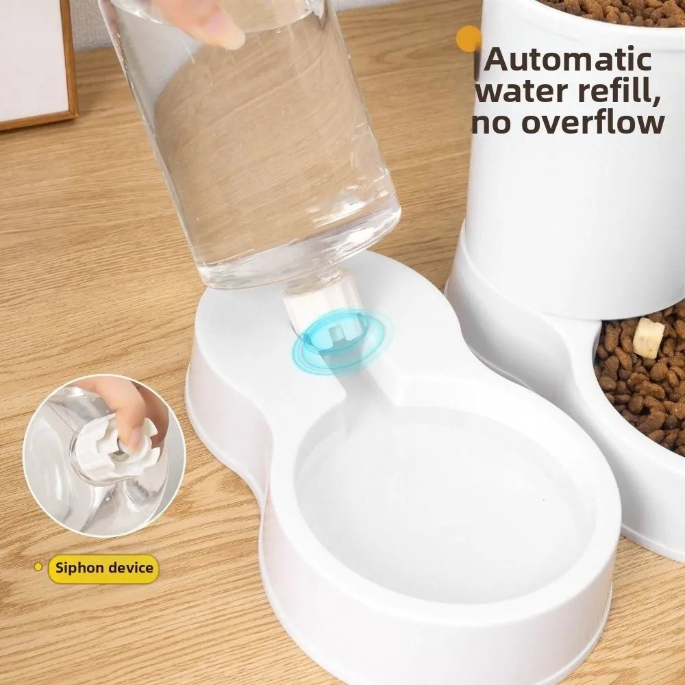 800mL Automatic Pet Feeder Set - Food Bowl and Water Dispenser