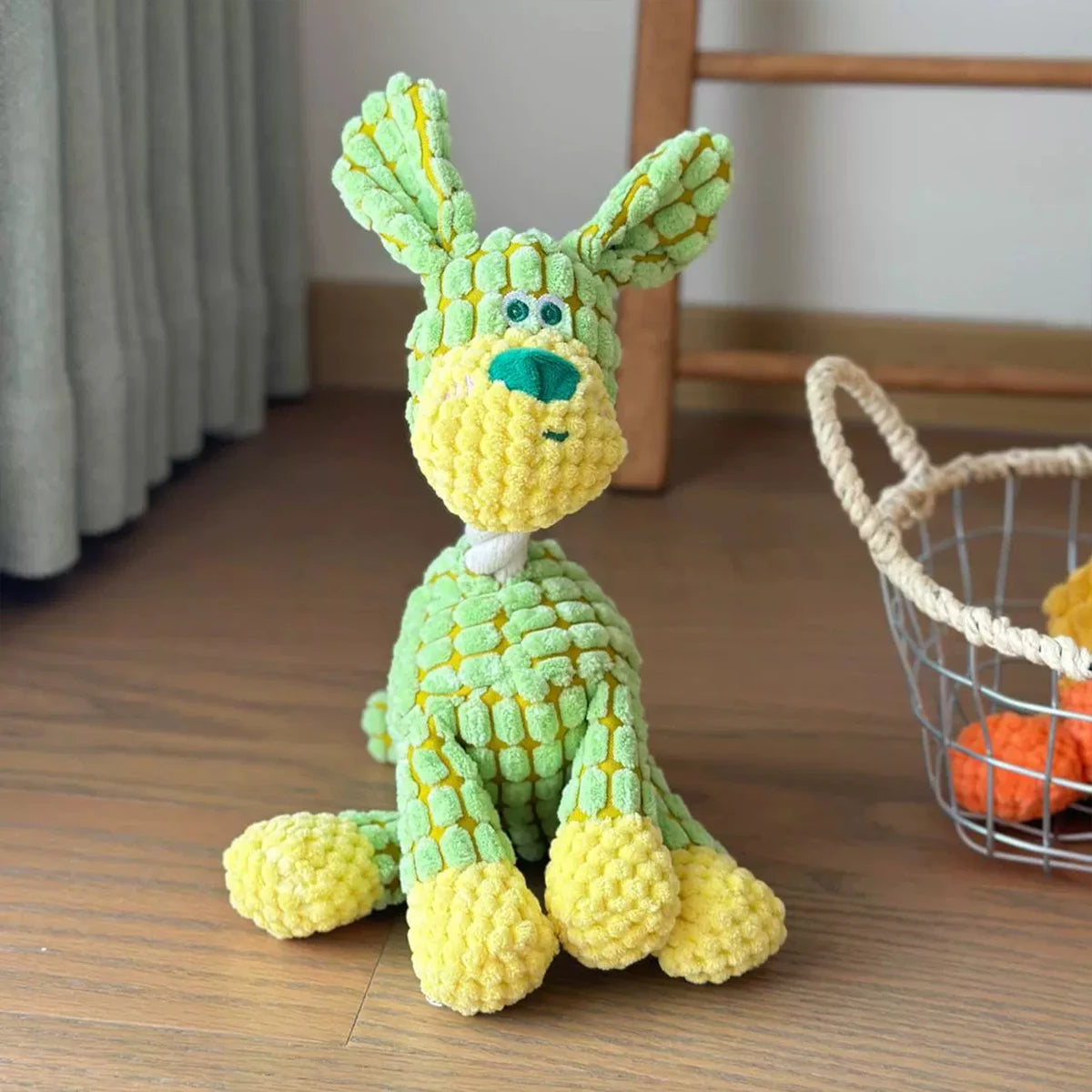 Donkey Plush Dog Toy - Squeaky Teething Toy for Puppies